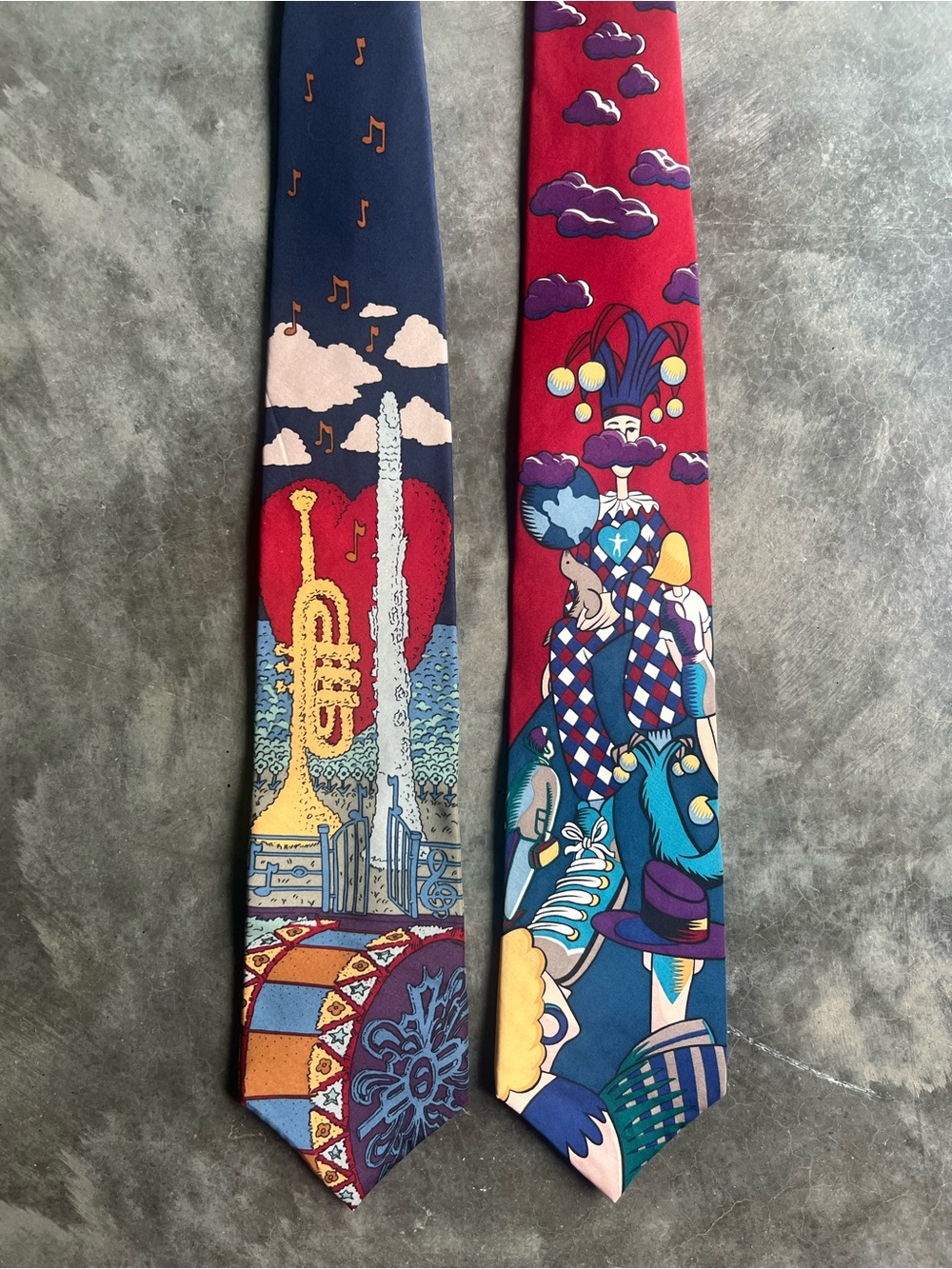 (2) Vtg. Beatles Sgt. Pepper's Lonely Hearts Club Band and Fool on the Hill Ties